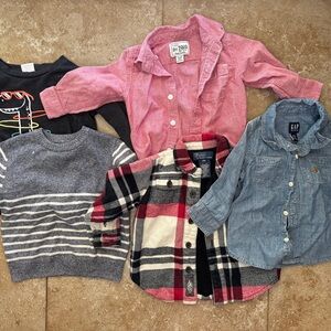 Lot of Boys Long Sleeve Tops 12-18 months Gap, Polo and others